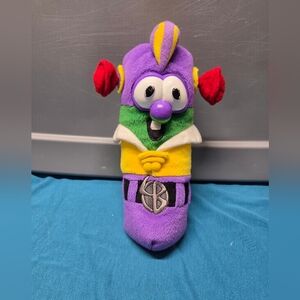 VTG CR Gibson Larry Boy Cucumber Beanie Plush Veggie Tales Stuffed Toy 9”